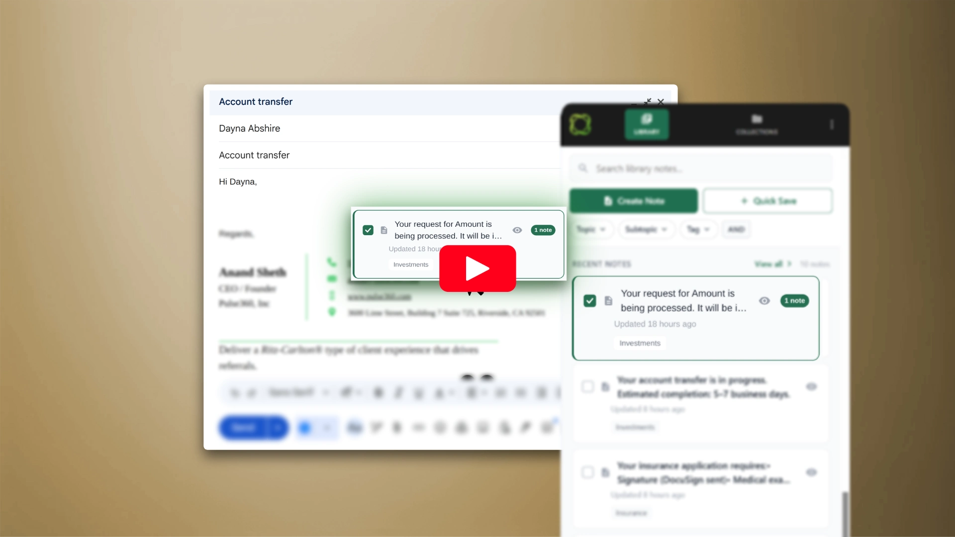 Watch drag and drop snippet demo